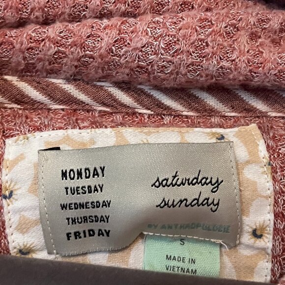 Anthropologie Saturday Sunday 'Whistler' pullover cowlneck small pink heathered - Picture 5 of 9